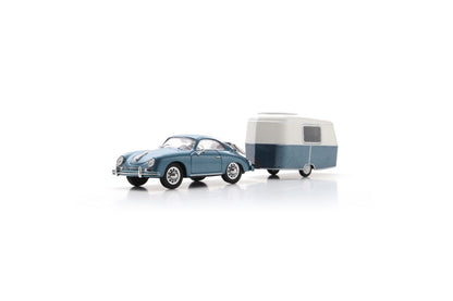 (Pre-Order) (43U00109) (1:43) Porsche 356 Coupe with Eriba Puck trailer