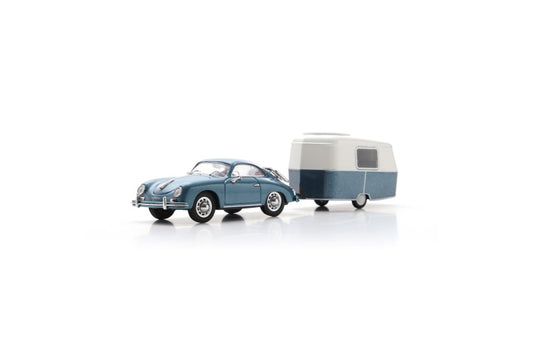 (Pre-Order) (43U00109) (1:43) Porsche 356 Coupe with Eriba Puck trailer