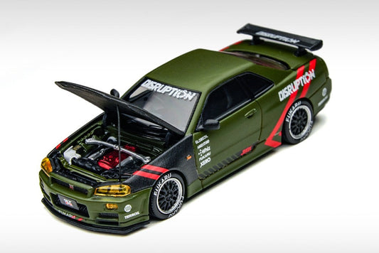 (Pre-Order) (TM646317) - Skyline GT-R R34 Matte Olive Green