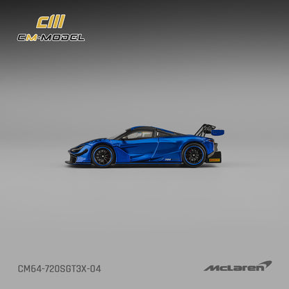 (Pre-Order) (CM64-720SGT3X-04) Mclaren 720SGT3X (Aurora Blue)