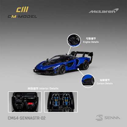 (CM64-SennaGTR-02) Mclaren Senna GTR (Blue)
