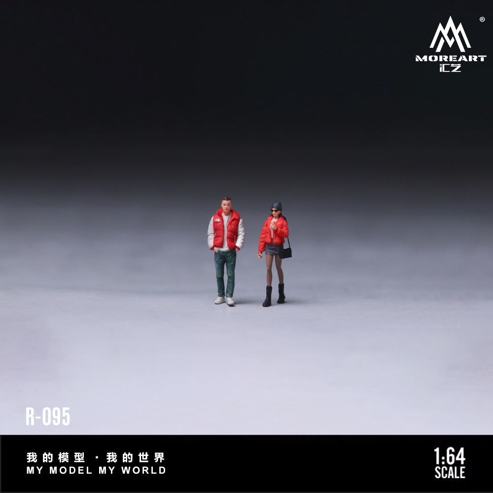 (Pre-Order) (MO223095) Winter Walk Couple Set Realistic Resin Model
