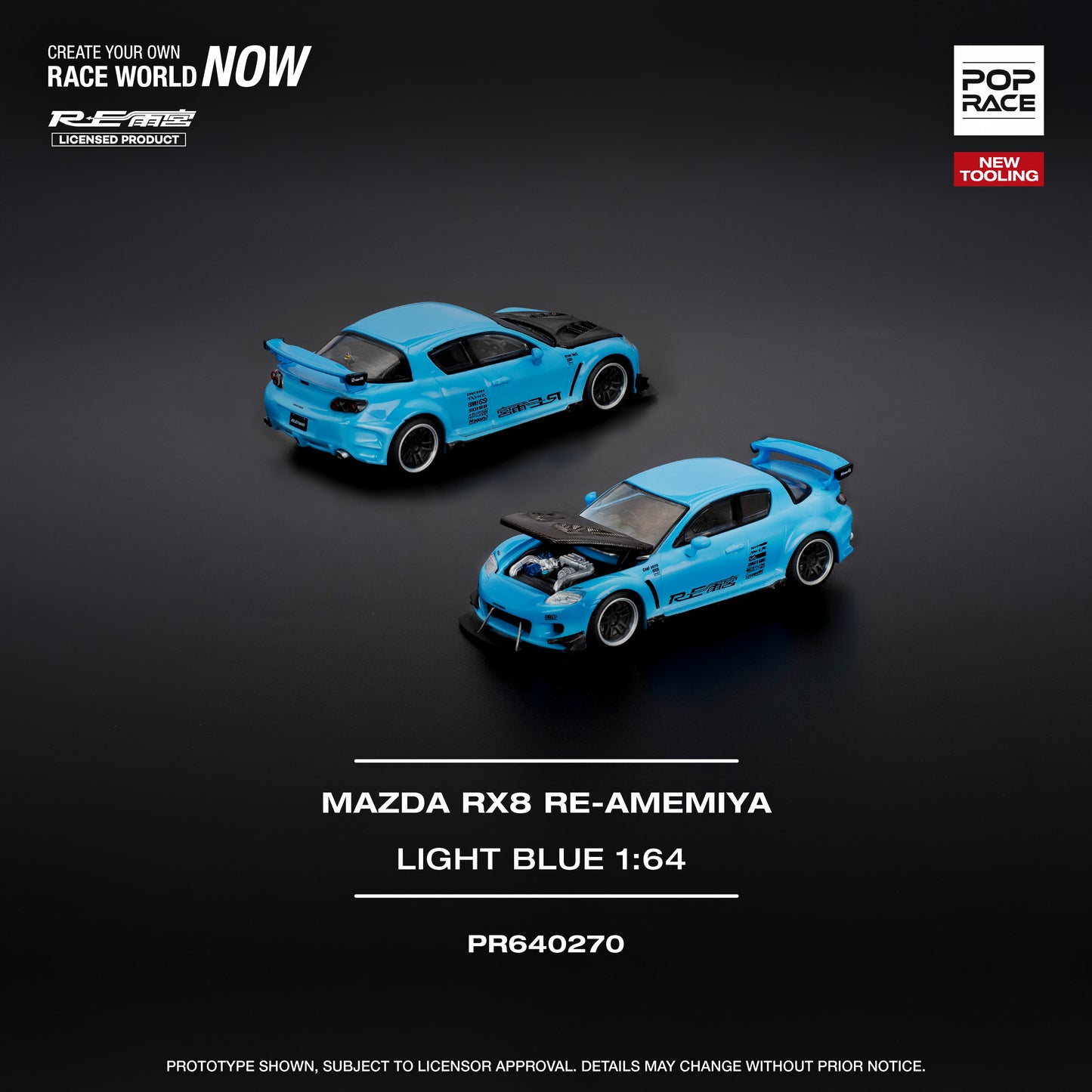 (Pre-Order) (PR640270) MAZDA RX-8 RE-AMEMIYA - LIGHT BLUE