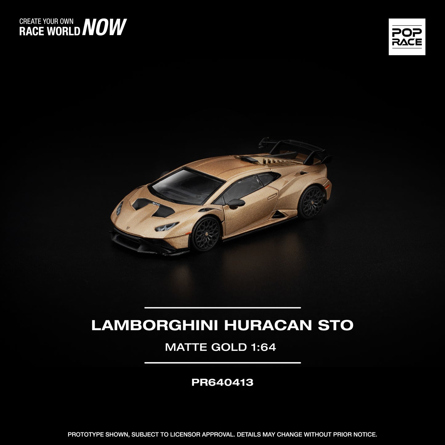 (Pre-Order) (PR640413) LAMBORGHINI HURACAN STO MATTE GOLD
