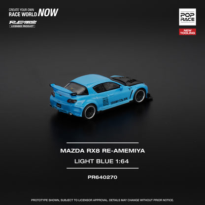 (Pre-Order) (PR640270) MAZDA RX-8 RE-AMEMIYA - LIGHT BLUE