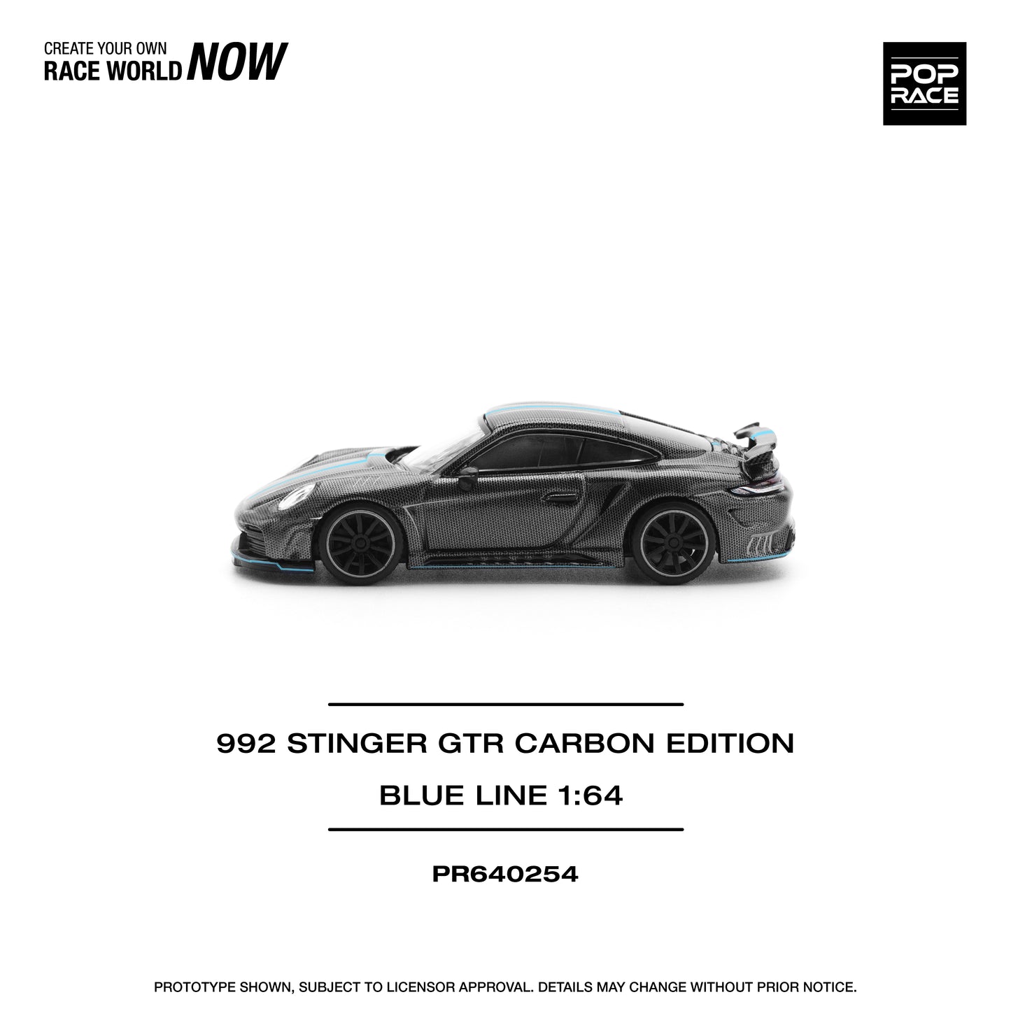 (Pre-Order) (PR640254) 992 STINGER GTR CARBON EDITION (BLUE LINE)