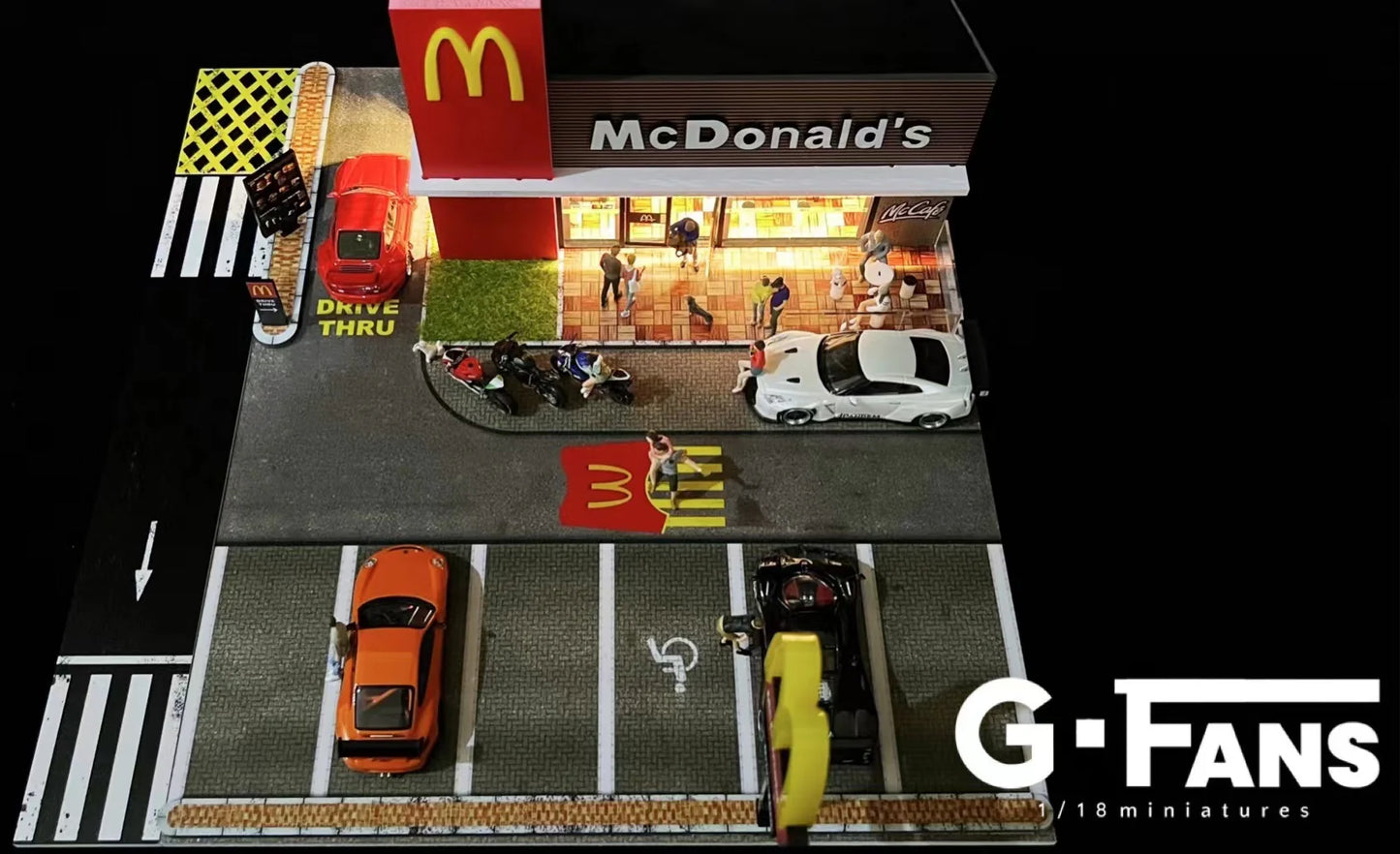 (710033) - G-Fans 1:64 McDonald's Building Diorama