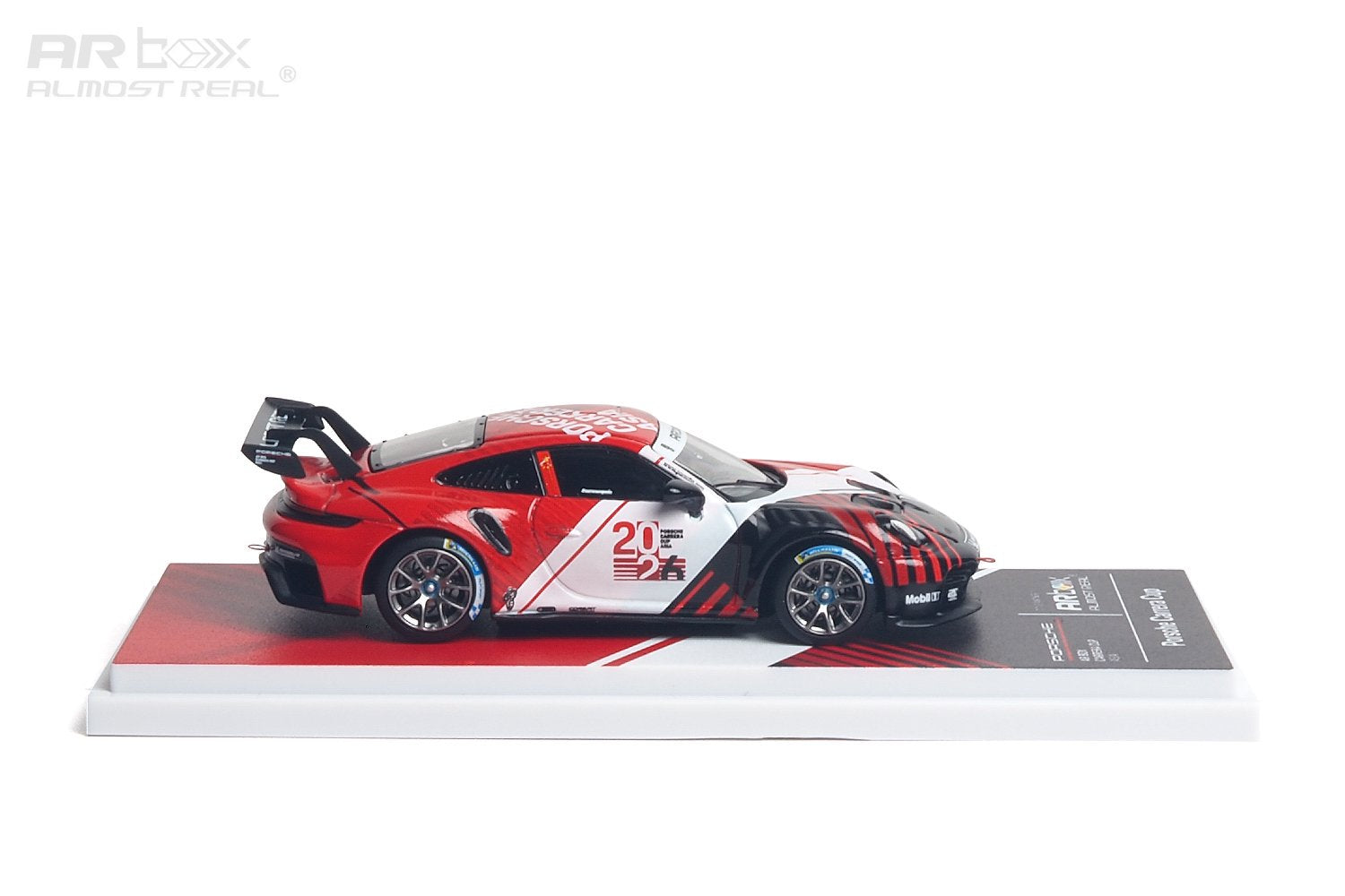 640010001 AR Box Porsche 911 Cup Asia 2026 1:64 Scale Diecast - Side View
