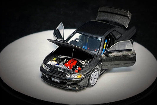 (641101B) - Nissan GTR R32 Metallic Grey (Deluxe Version)