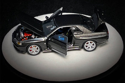 (641101B) - Nissan GTR R32 Metallic Grey (Deluxe Version)