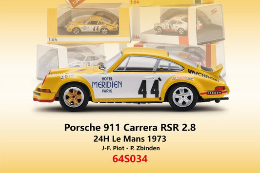 (Pre-Order) (64S034) Porsche 911 Carrera RSR 2.8 No.44 24H Le Mans 1973 - J-F. Piot - P. Zbinden
