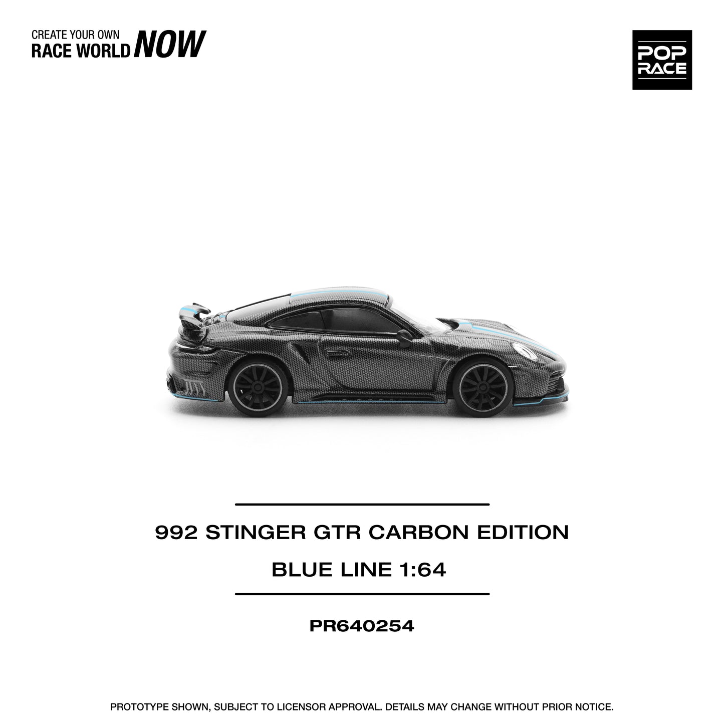 (Pre-Order) (PR640254) 992 STINGER GTR CARBON EDITION (BLUE LINE)