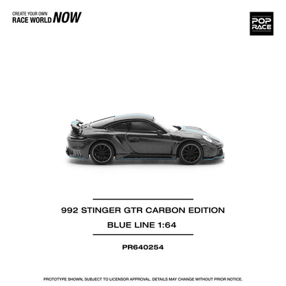 (Pre-Order) (PR640254) 992 STINGER GTR CARBON EDITION (BLUE LINE)