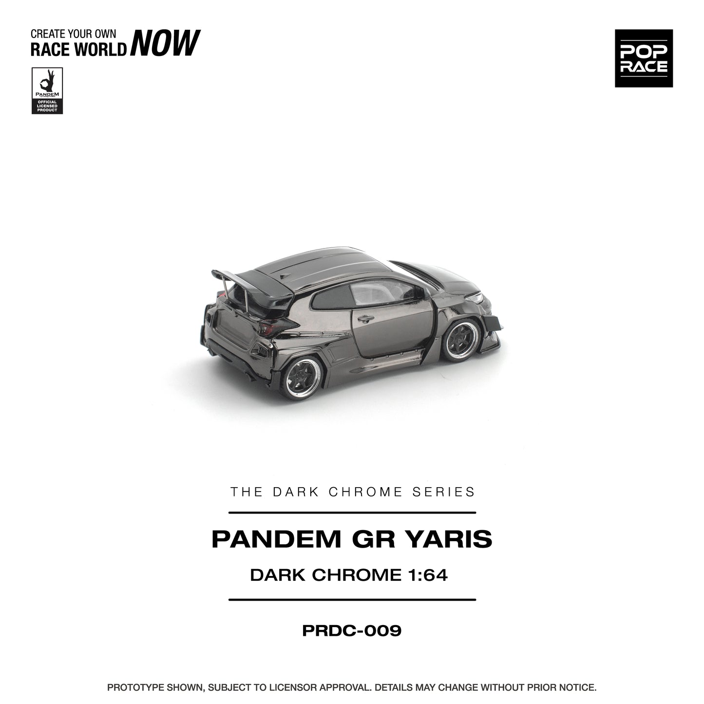 (Pre-Order) PRDC009 - PANDEM GR YARIS DARK CHROME