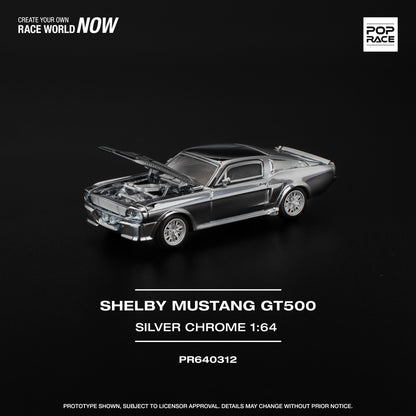 (Pre-Order) (PR640312) SHELBY MUSTANG GT500 SILVER CHROME
