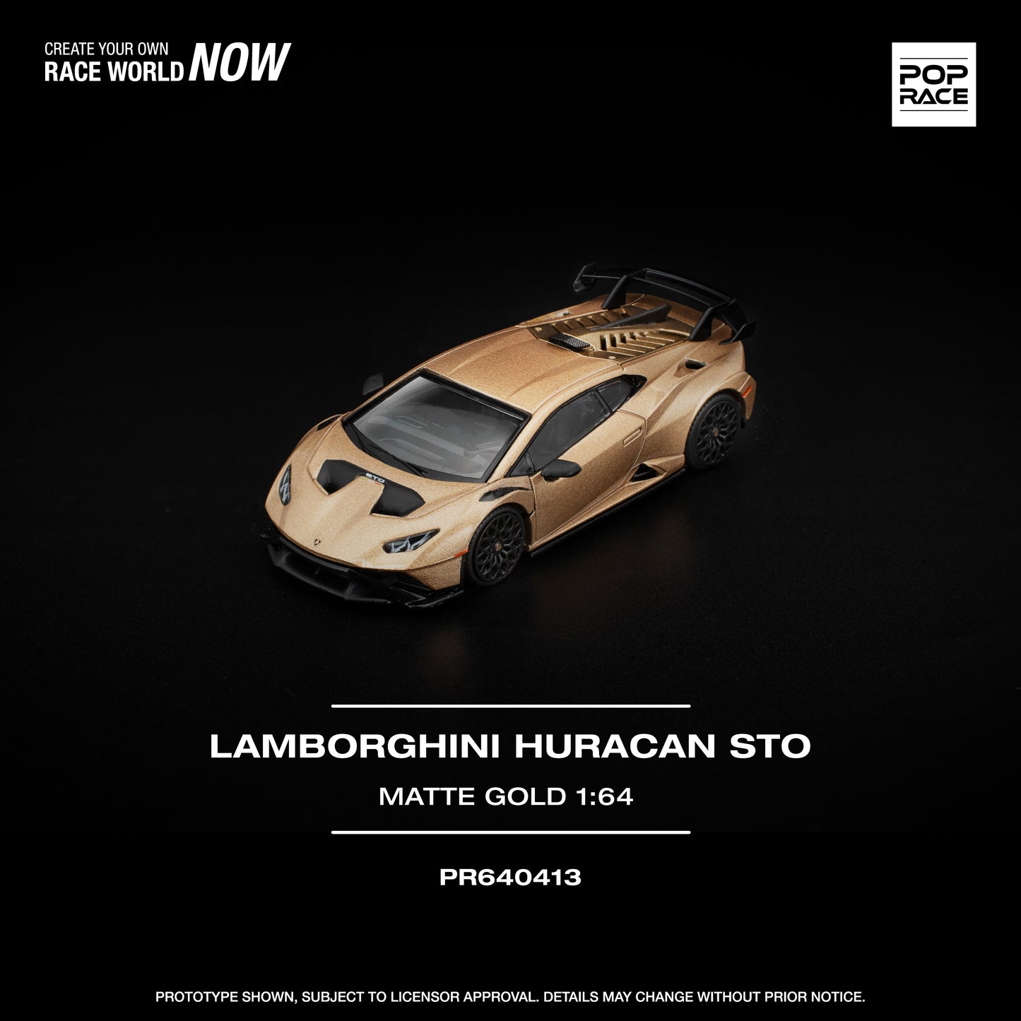 (Pre-Order) (PR640413) LAMBORGHINI HURACAN STO MATTE GOLD