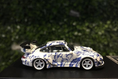 Flame - Porsche RWB 993 - Luminous Blue - Porcelain Pattern