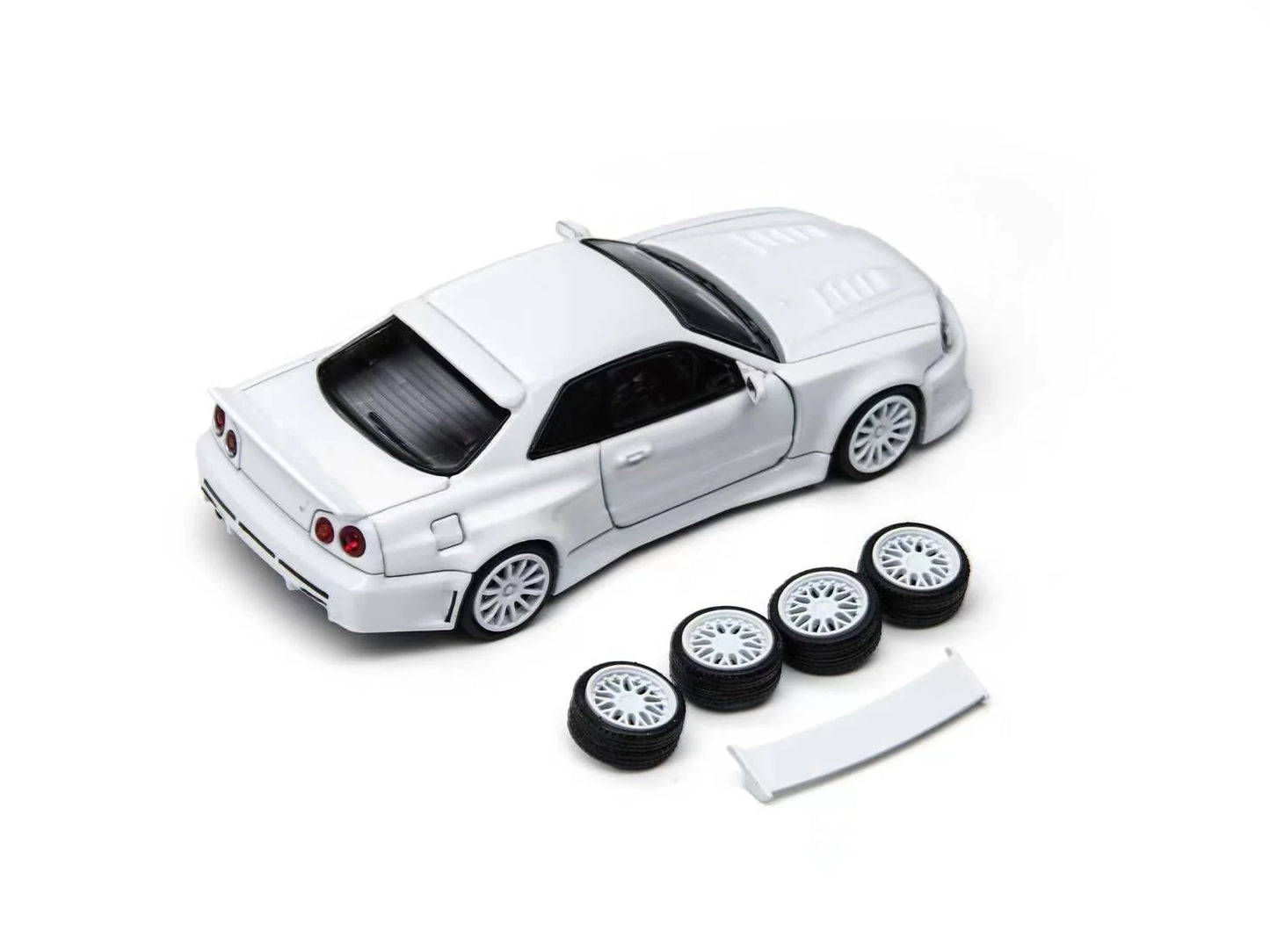 (TM648402) TimeMicro × PSC DESIGN - Nissan R34 "Smilodon"  White (Engineer Edition)