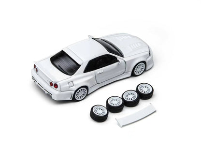 (TM648402) TimeMicro × PSC DESIGN - Nissan R34 "Smilodon"  White (Engineer Edition)