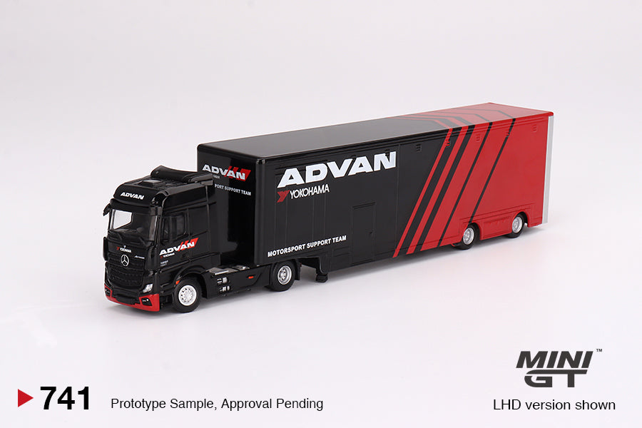 (MGT00741) - Mercedes-Benz Actros w/ Racing Transporter (ADVAN)