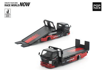 (Pre-Order) (PR640511) PANDEM FUSO 300 FLATBED TRANSPORTER - ADVAN