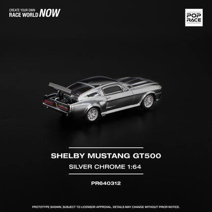 (Pre-Order) (PR640312) SHELBY MUSTANG GT500 SILVER CHROME