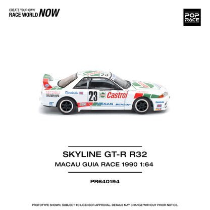 (Pre-Order) PR640194 Nissan Skyline GT-R R32 MACAU GUIA RACE 1990 WINNER
