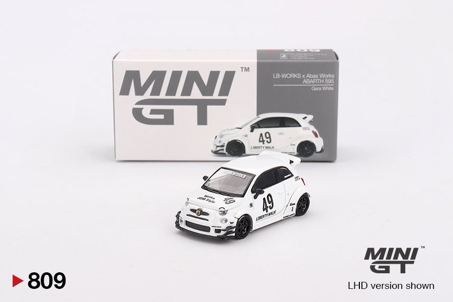 (MGT00809) -  LB-WORKS x Abas Works ABARTH 595 Gara White (Box Version)
