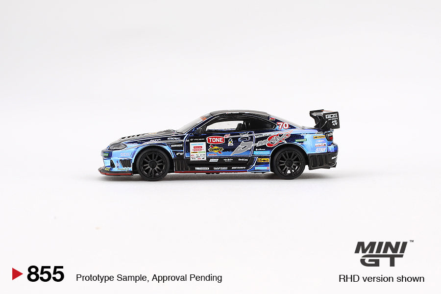 (MGT00855-BL) Nissan Silvia S15 D-MAX #70 D-MAX Racing 2023 D1 Grand Prix