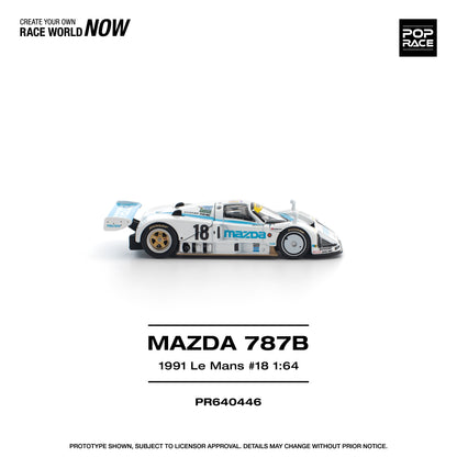 (Pre-Order) (PR640446) Pop Race Mazda 787B 1991 Le Mans 24hrs #18