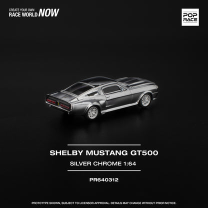 (Pre-Order) (PR640312) SHELBY MUSTANG GT500 SILVER CHROME