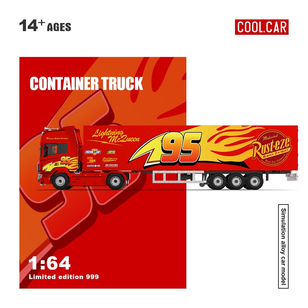 (Pre-Order)(CC644029) Scania Container Truck - Lightning McQueen Livery