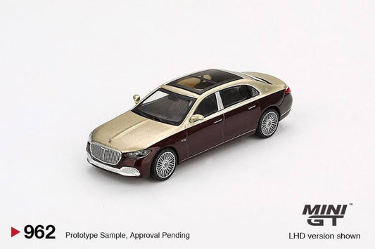 (MGT00962) Mercedes-Maybach S680 Gold / Dark Red Metallic (Box Version)