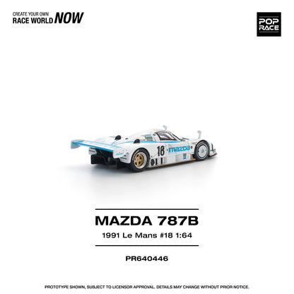 (Pre-Order) (PR640446) Pop Race Mazda 787B 1991 Le Mans 24hrs #18