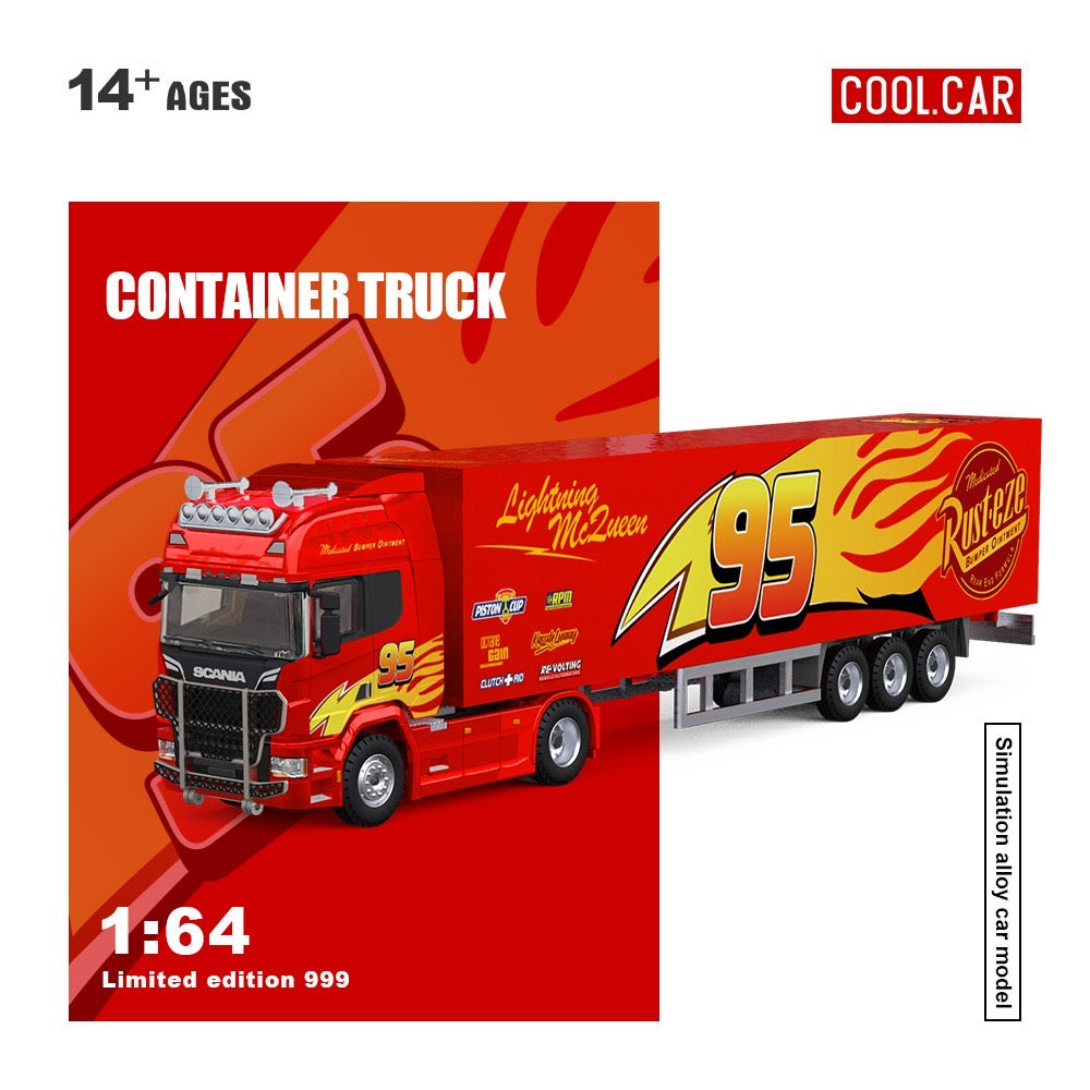 (Pre-Order)(CC644029) Scania Container Truck - Lightning McQueen Livery