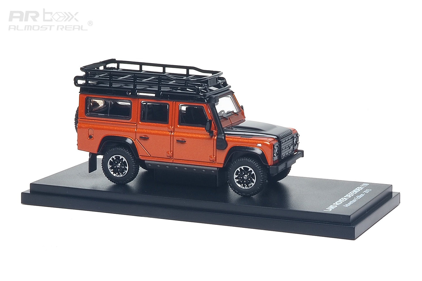AR Box 1:64 Land Rover Defender 110 Adventure Edition 2015 Orange (AR610301001) - Side View 