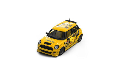 CoolCar 1:64 MINI Cooper Pikachu Painted Alloy Car Model (CC643648) - Front View
