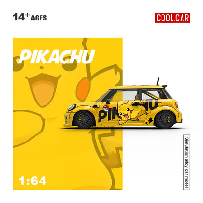CoolCar 1:64 MINI Cooper Pikachu Painted Alloy Car Model (CC643648) - Side View
