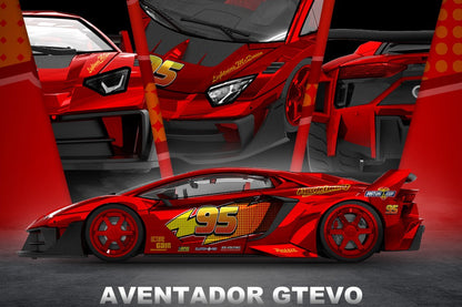 (CC643832) Lamborghini GTEVO (Lightning McQueen Livery)