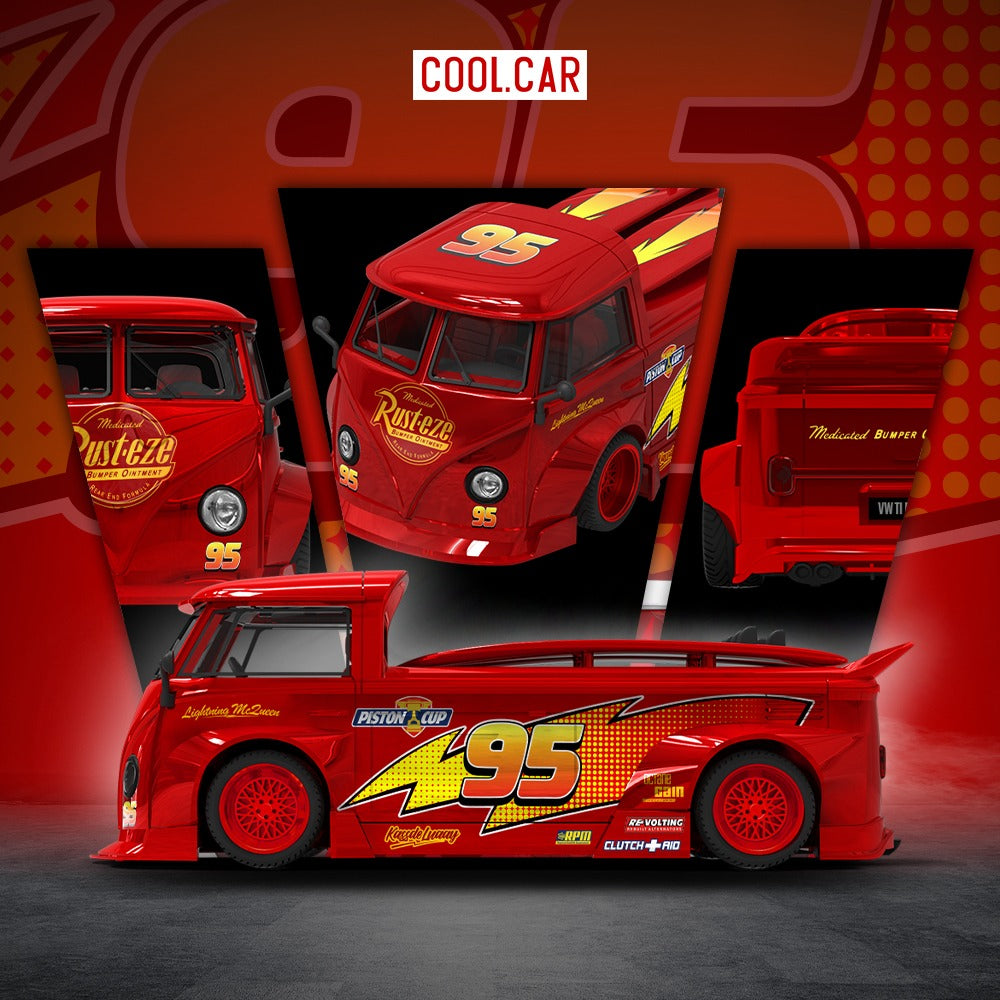 (Pre-Order)(CC643923) Volkswagen T1 pickup truck - McQueen Livery