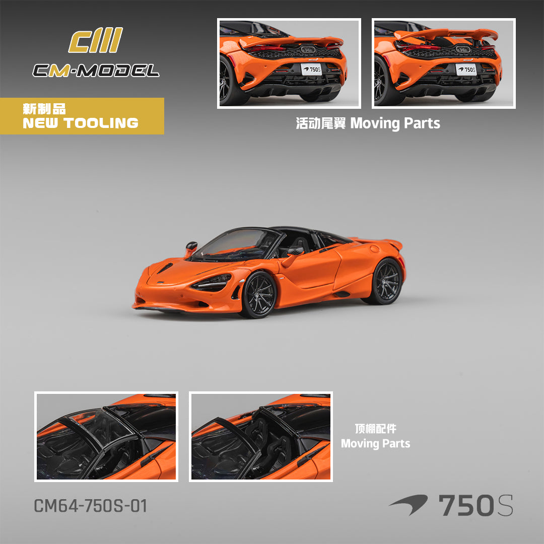 (Pre-Order) (CM64-750S-01) Mclaren 750S Spider Ember Orange