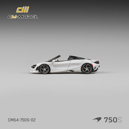 (Pre-Order)(CM64-750S-02) Mclaren 750S Spider Silica White