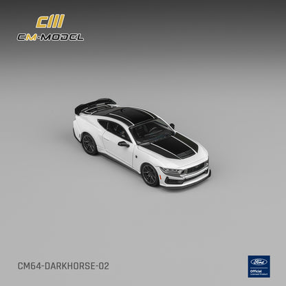 (Pre-Order) (CM64-Darkhorse-02) Ford Mustang DarkHorse Oxford White