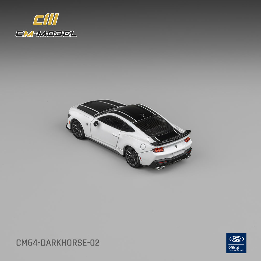 (Pre-Order) (CM64-Darkhorse-02) Ford Mustang DarkHorse Oxford White