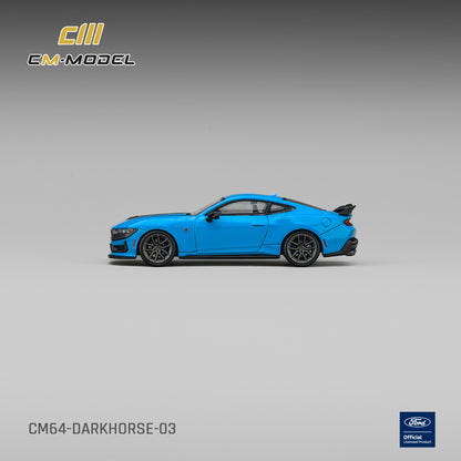 (Pre-Order) (CM64-Darkhorse-03) Ford Darkhorse Blue with Black Hood Stripes