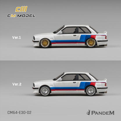 (Pre-Order)(CM64-E30-02) Pandem M3 E30 Alpine White with M Tri-Stripes