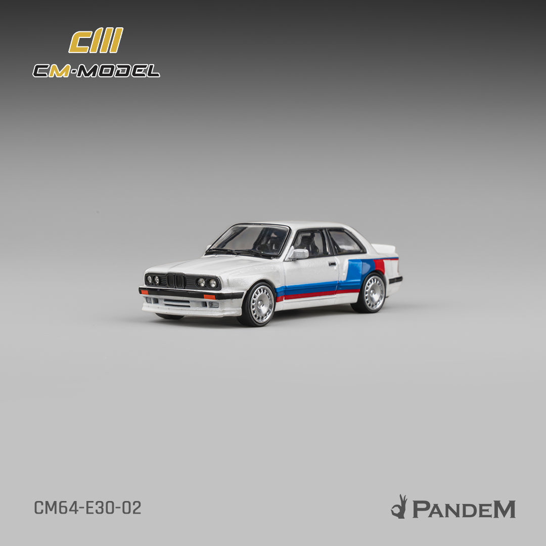 (Pre-Order)(CM64-E30-02) Pandem M3 E30 Alpine White with M Tri-Stripes