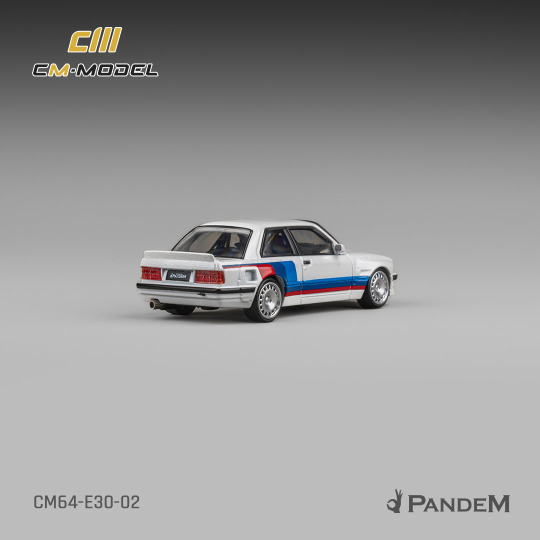 (Pre-Order)(CM64-E30-02) Pandem M3 E30 Alpine White with M Tri-Stripes
