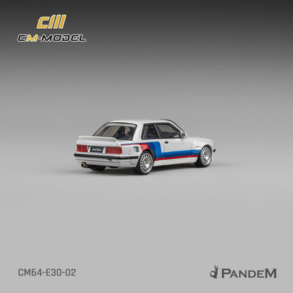 (Pre-Order)(CM64-E30-02) Pandem M3 E30 Alpine White with M Tri-Stripes