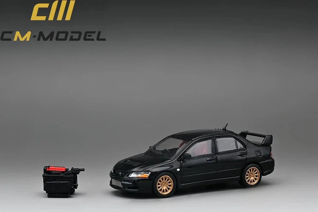Mitsubishi Lancer Evo IX with engine